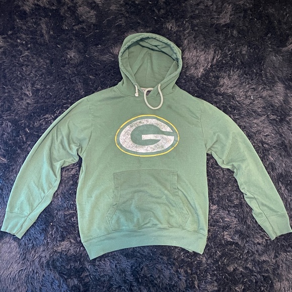 Green Bay Packers Green Hoodie Mens Size Large - Picture 1 of 3